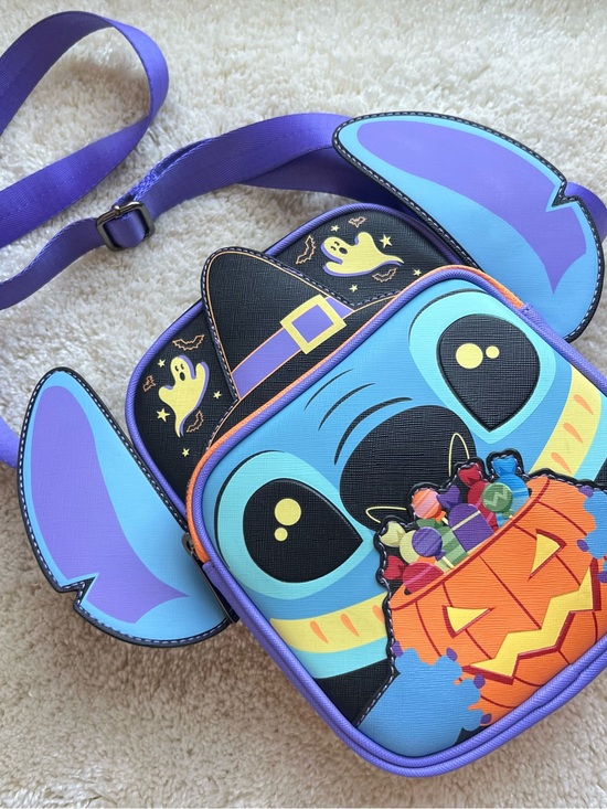 Loungefly Handbags - Loungefly Disney Lilo & Stitch Mini Bag Halloween Gimme Candy passport bag glow
